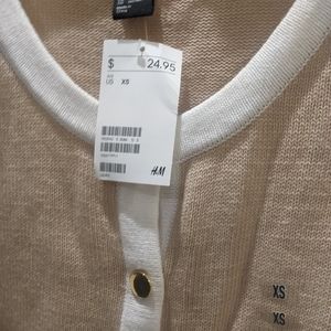 Gold & White Dressy Sweater